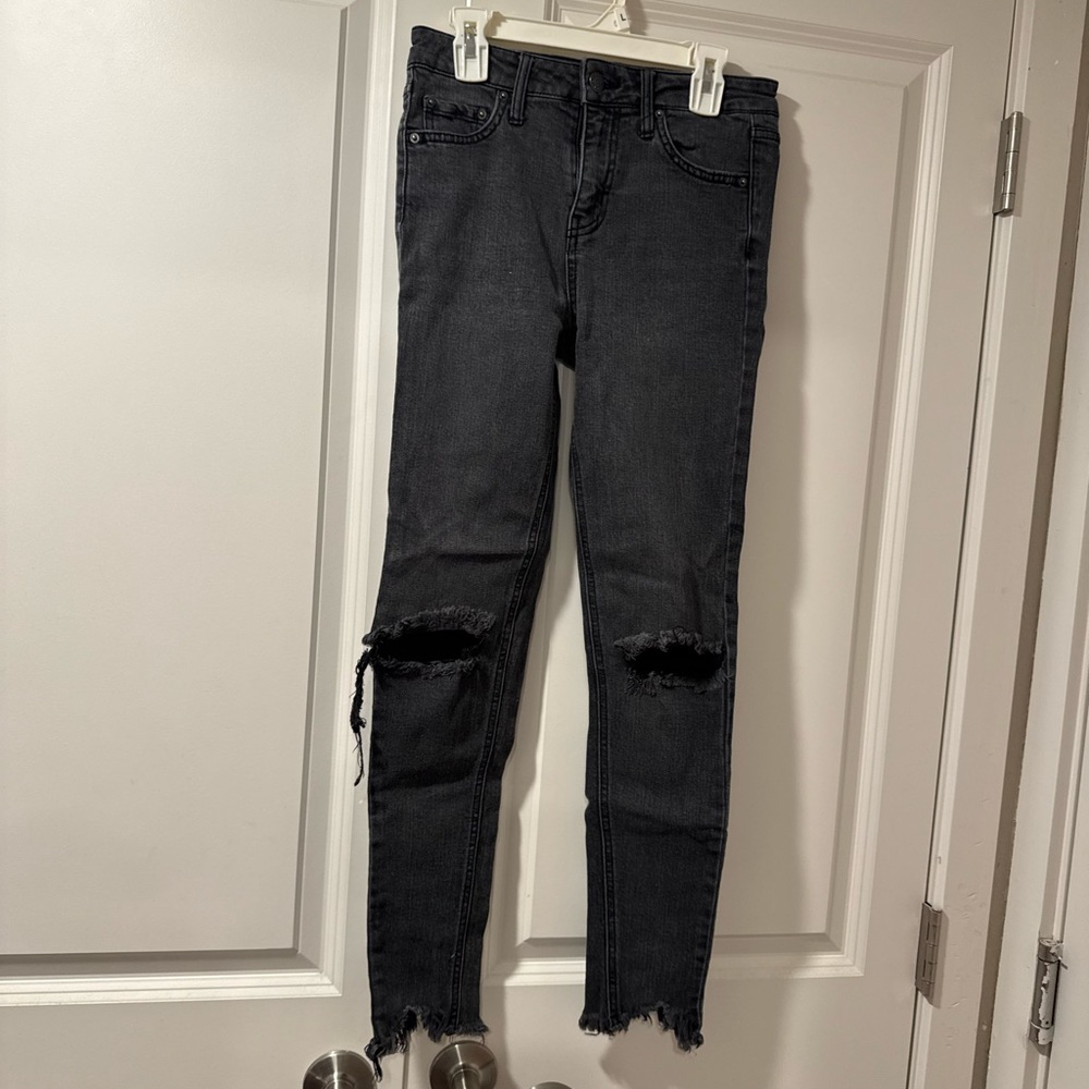wild fable Black Distressed High-Rise Skinny Jeans